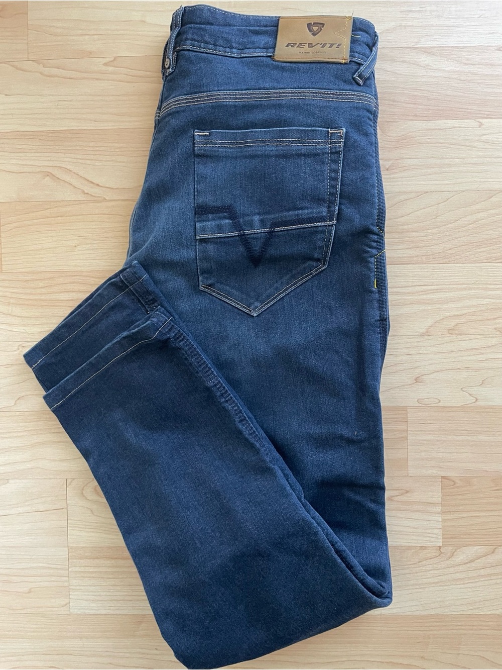 Revit! Padded Moto Riding Blue Denim Jeans Size 30/34